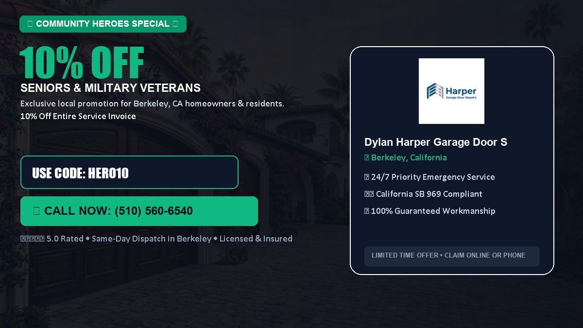 10% OFF Senior Citizens (65+) & Military / Veteran Community Discount in Berkeley, CA